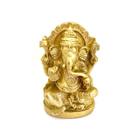 Ganesha trono resina dourado