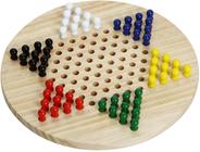 Ganhe sports chinese checkers board - Jogo de madeira Estratégia Clássica Jogo &amp Diversão para Toda a Família, Inclui 60 Pinos de Madeira em 6 Cores, Feito com Todos os Materiais Naturais de Madeira (11,5 Polegadas)