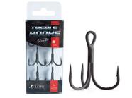 Garateia Lori Treble Hooks 4X Black Nº 1/0 - 4 Peças