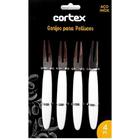 Garfos Para Petiscos 15Cm Com 4 Peças Branco Aço Inox Cortex