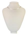 Gargantilha Choker Fio Laminado Liso Metalizado ajustável prata 925