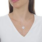 Gargantilha com Pingente Colar Feminino Coração Prata Leve