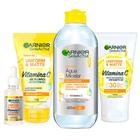 Garnier Kit Gel de Limpeza Facial + Sérum Facial + Água Micelar + Protetor Hidratante Facial FPS30