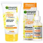 Garnier Skin Uniform & Matte Vitamina C Kit Sérum Facial + Gel de Limpeza