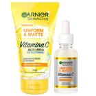 Garnier Vitamina C Kit Sérum Facial Efeito Matte 30ml + Gel de Limpeza Facial 150g
