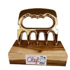 Garra para churrasco banhada a ouro 18 quilates - Utensilios do Chef