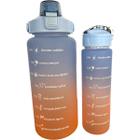 Garrafa 2 litros + garrafa 900 ml Squeeze Academia c/ Alça - DMECOM