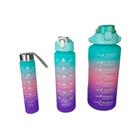 Garrafa academia Squeeze Motivacional Kit 2 Lit. 700 Ml E 300 ml - new 601