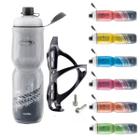 Garrafa Caramanhola 700ml Squeeze Termica Gelada + Suporte - PTK