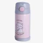 Garrafa click c/canudo 400ml i love cats - Zona Criativa