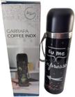 Garrafa coffee inox com alça em poliéster