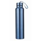 Garrafa com alça esportiva de aço inox azul 950 ml. - MINISO