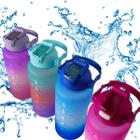 Garrafa de agua galão squeeze 2L frase motivacional escrito Ingles fitness academia escola colorida ENVIO FEITO EM CORES