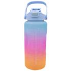 Garrafa de Água Motivacional Squeeze 2L Multicolor C/ Adesivos - Webstok