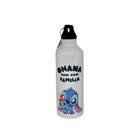 Garrafa de aluminio branca 500ml c/mosquetao stitch cute - ZONA CRIATIVA