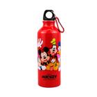 Garrafa De Aluminio Mickey Mouse Minnie Mouse e Turma Disney MK7 500ml Com Prendedor Mosquetão - Taimes Comercial Ltda