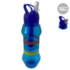 Garrafa de Plástico Squeeze 700ml Azul c/ Porta Gelo Clio