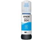 Garrafa de Tinta Epson T504 Ciano Original Refil