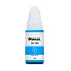 Garrafa de tinta GI190 Ciano compatível Canon Pixma G1100, G1110, G2100, G2110, G3100