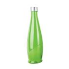 Garrafa de vidro acqua tampa inox água suco verde