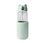 Garrafa de vidro bear bottle com capa de veludo com tampa e alça