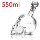 Garrafa de vidro de cristal Creative Skull para decantador de vinho