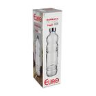 Garrafa De Vidro H2O 1L Com Tampa De Inox Redonda Euro Home