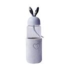 Garrafa de vidro rabbit bottle com capa de veludo com tampa e alça