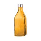 Garrafa de vidro tampa inox scotch água suco laranja