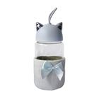 Garrafa de vidro totoro bottle com capa de veludo com tampa e alça
