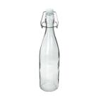 Garrafa de vidro transparente com tampa hermética 500ml