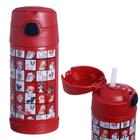 Garrafa Dogs Cachorros Cachorrinhos Térmica 6 Horas Infantil Com Canudo De Silicone 400ML