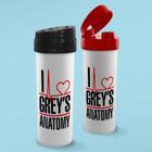 Garrafa ECO Branca I love Greys Anatomy - ShopC