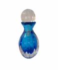 Garrafa Em Cristal Murano Azul São Marcos 19 Cm