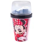 Garrafa Escola Infantil Minnie Lanche 320ml Misturador