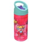 Garrafa Garrafinha Canudo Silicone Retrátil Bico Rígido Buba Super Heroínas 380ml