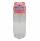 Garrafa Garrafinha De Água Óculos Infantil Criança Urso 550Ml