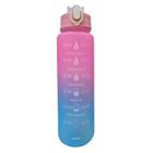 Garrafa Grande Motivacional De Água Academia Tie Dye 750ml Bico Com Canudo