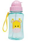Garrafa Infantil Animal Fun Girafa 400ml Com Canudo Livre BPA Buba