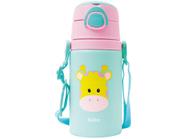 Garrafa Infantil com Canudo 450ml Buba Animal Fun - Girafa