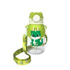 Garrafa Infantil Squeeze de Animação Fofa com Alça 600ml Verde