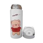 Garrafa Infantil Térmica 420Ml Ursinho Branca Escola Passeio