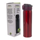 Garrafa Isotérmica Inox Tampa Plástica Trava Vermelho 500ml