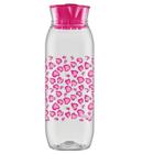 Garrafa / Jarra de plástico summer com tampa 1,4 litro coração rosa
