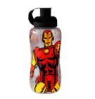 Garrafa Marvel 600 Ml Com Tubo De Gelo Pet - Plasduran