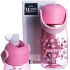 Garrafa Minnie Mouse Infantil Com Canudo Silicone Alça 400ml BPA Free Oficial Disney - Zona Criativa