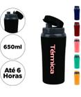 Garrafa para academia com tampa Miami 650ml termica frio quente