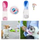 Garrafa Para Pet 2 Em 1 Portátil Com Dispenser Porta Saco Cata Caca Cachorro Gato Passeio LR-0261