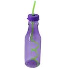 Garrafa Plástica Com Canudo Espiral 550Ml Roxo 91Rx - Generica