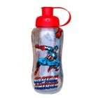 Garrafa Plástica Escolar Infantil Squeeze Capitão América 550 ml